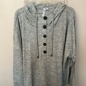 New lightweight gray hoodie sz2x by cable &gauge